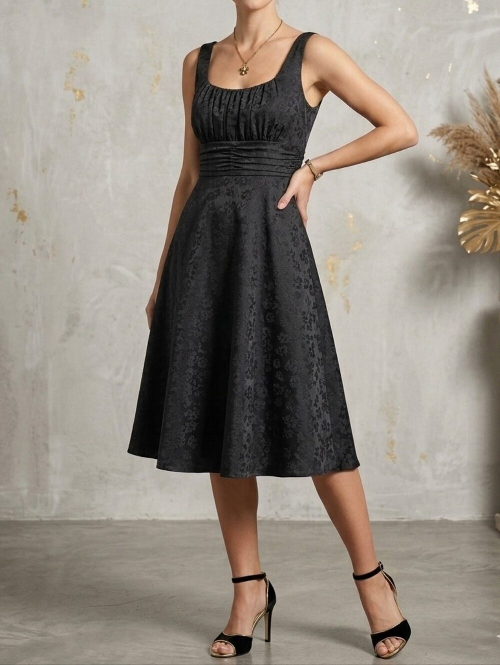 Evan Picone Little Black Knee Length Dress  Petite Formal Special Events Dress